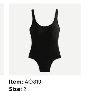 JCREW Rib scoopback one-piece swimsuit